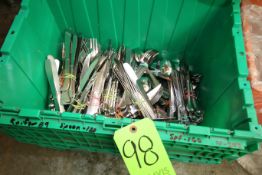 Lot of Assorted Silverware, Including (89) S/S Knives, (123) S/S Spoons, (110) Spagetti Forks, (101)