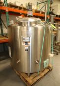 Walker 200 Gal Dome Top S/S Processor / Cheese Starter Tank, Model PZ, SN SPG-15138, with Bottom