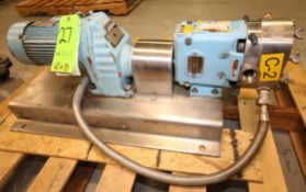 Waukesha Positive Displacement Pump, Model 015, SN 307753 02, with Jacketed Head, 1.5 Clamp Type