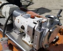 G&H Positive Displacement Pump, Model GHPD 432, S/N 97-8-7654A, Includes inlets and outlet