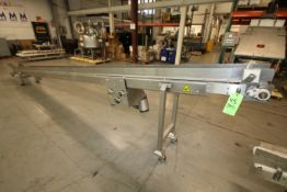 22 ft L Portable Inclined S/S Product Conveyor System, with 8