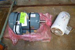 Rebuilt Baldor C Face +A1007:C1032Motor; 20HP 3525 RPM and Used 15HP 3500 RPM C Face Motor