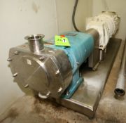 G&H S/S Positive Displacement Pump on S/S Base with 15HP Parallel Gear Head Drive: Top Inlet with 3