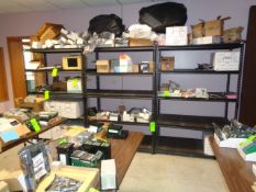 Lot of Furniture in Office # 8: Includes 1 Desk, 3 Office Dividers, (3) 4 Drawer Lateral Files, 4