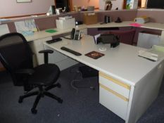 Contents of Furniture in Reception Area: Includes Desk with 2 Chairs, 2 Drawer and 4 Drawer