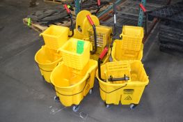 Rubbermaid Plastic Mop Pails, with Mop Squeezers