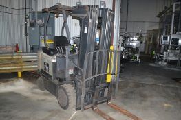 Crown 4,000lb Triple Mast Electric Ride Type Forklift: Model FC4010-50-QUAD 240 S/N 9A149790 with 48