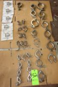 Lot of Assorted Cherry Burrell Clamps: Approx. (50) Pieces