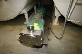 Tri-Clover Top Inlet S/S Positive Pump on S/S Base: Model # TSK5WLD30MDURH-05: 3