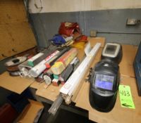 Lot of Welding Equipment Accessories Includes (2) Auto Shade Helmets, Several Boxes of S/S Welding