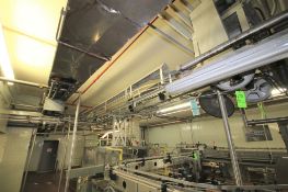 AIS Container Handling Aluminum Plastic Bottle Conveyor System: Adjustable Side Rails 15ft to 90