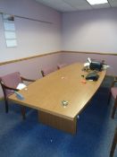 Contents of Conference Room: Includes Conference Table 10' L X4' Wide X29