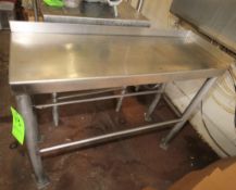 S/S Table with Back Splash 40