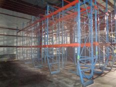 3 Sections of 2 Pallet Wide x 2 Pallets High Slide Style Pallet Racking