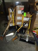 Lot of Snow Shovels, Scoops, Ice Cream Choppers, Etc.