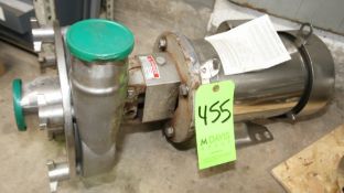 Fristam S/S Centrifugal Pump Model FPX 3542, 5HP, 1760RPM with S/S Motor