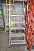 Cotterman 5 ft. Aluminum Rolling Warehouse Ladder