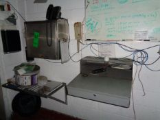 Lot of 3 S/S Storage Cabinets & (1) Wall Mount Foreman's Desk