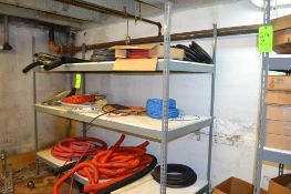 Lot with (2) Large Storage Shelves and (2) Metro Wire Shelves