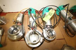 Tri-Clover Air Actuated Butterfly Valves: (2) 4