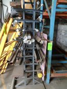 Metal Storage Rack with Contents; Including Steel Plate, Channel, Angle & Tubing