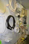 Large Lot of Gaskets on Peg Board Wall: Includes (20) New Tank Gaskets, Pipe Line Gaskets, and