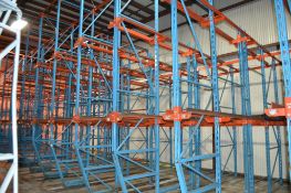 (10) Bays of Drive Through Pallet Racking: 3 Pallets High x 4 Pallets Deep