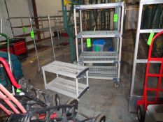 Lot with (2) Plastic Shelves 36