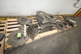 Lot of Fogg Filler Change Parts on (4) Pallets; Including 8 oz. Round, 16 oz. Round, 22 oz. Round,