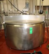 Sprinkman 500 Gal. S/S Vertical Insulated Blend Tank: 1/2 Dome Top with Left Cover and Wide