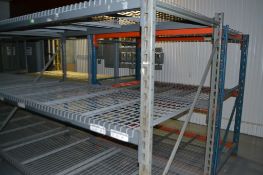 8 Sections of Medium Duty Racking with Wire Tops (Upper Level)