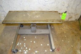 S/S Adjustable Table on Casters Approx. 4' Long x 15
