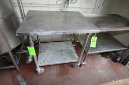 S/S Table on Casters 36