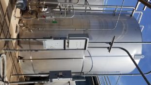 Feldmeier 12,500 Gal. S/S Silo, S/N SA18599-A, with Bottom Side Access Door, Level Sensor, Valve, (