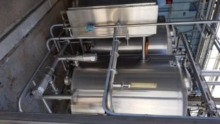 2-Tank CIP System @ 500 Gal. Per Tanks, Complete with Allen Bradley Controls including Touchpad, Air