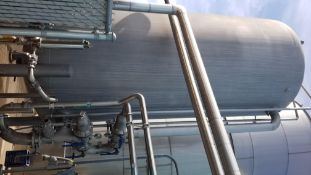 National Water Systems Aprox. 4,000 Gal. S/S Carbon Filter Tank, S/N 98-8094-836, Rated @ 65 psi