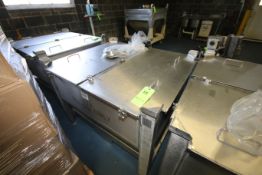 S/S Process Solutions Totes, 20 Cu. Ft. with Sanitary Butterfly Valve, Aprox. 43