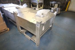 S/S Process Solutions Totes, 20 Cu. Ft. with Sanitary Butterfly Valve, Aprox. 43