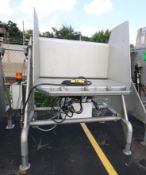 Vanmark All S/S Hydraulic IQF Tote Dump System, SN 010057009040701, with 54