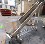 10 ft L Portable Inclined S/S Power Auger Conveyor, with 8