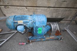 US 10 hp Drive Motor with 4.13 Gear Ratio, 585 RPM, 220/440 V 3 Phase, Mounted on Frame, (Positive