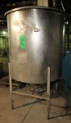 Aprox. 400 Gal Cone Bottom S/S Tank with Lid, (82
