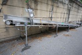 ~28 ft. L S/S Inclined Inspection Conveyor System, with 34