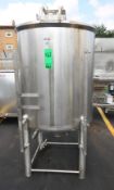Cherry Burrel 250 Gal. Vertical Single Wall S/S Tank, with Cone Bottom with 4