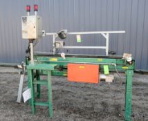 Roach motorized rubber belt conveyor, approximatley 8