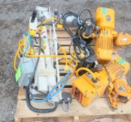 Hoist system with controller arm and (2) 1/2 ton Harrington hoists.