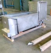 Stainless steel dual auger dough pump. Augers approximately 6