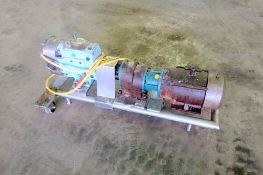 Waukesha Positive Displacement Pump, Model 130/U2, Stainless Steel. Approximate displacement 0.254