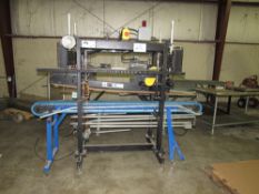 Motorized Conveyor on bottom and Packaging Automation Conveyor on top, 230 Volt. Was used to press