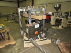 Bottom Labeler with Sato Label Printer, Pneumatic Cylinder for label application, belt side